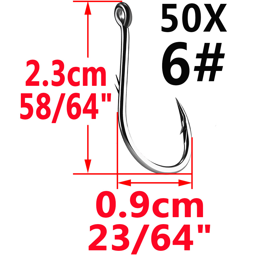 50pcs Iseama Circle Carp Eyed  - огляд і ціна Fishing Hook Assortment