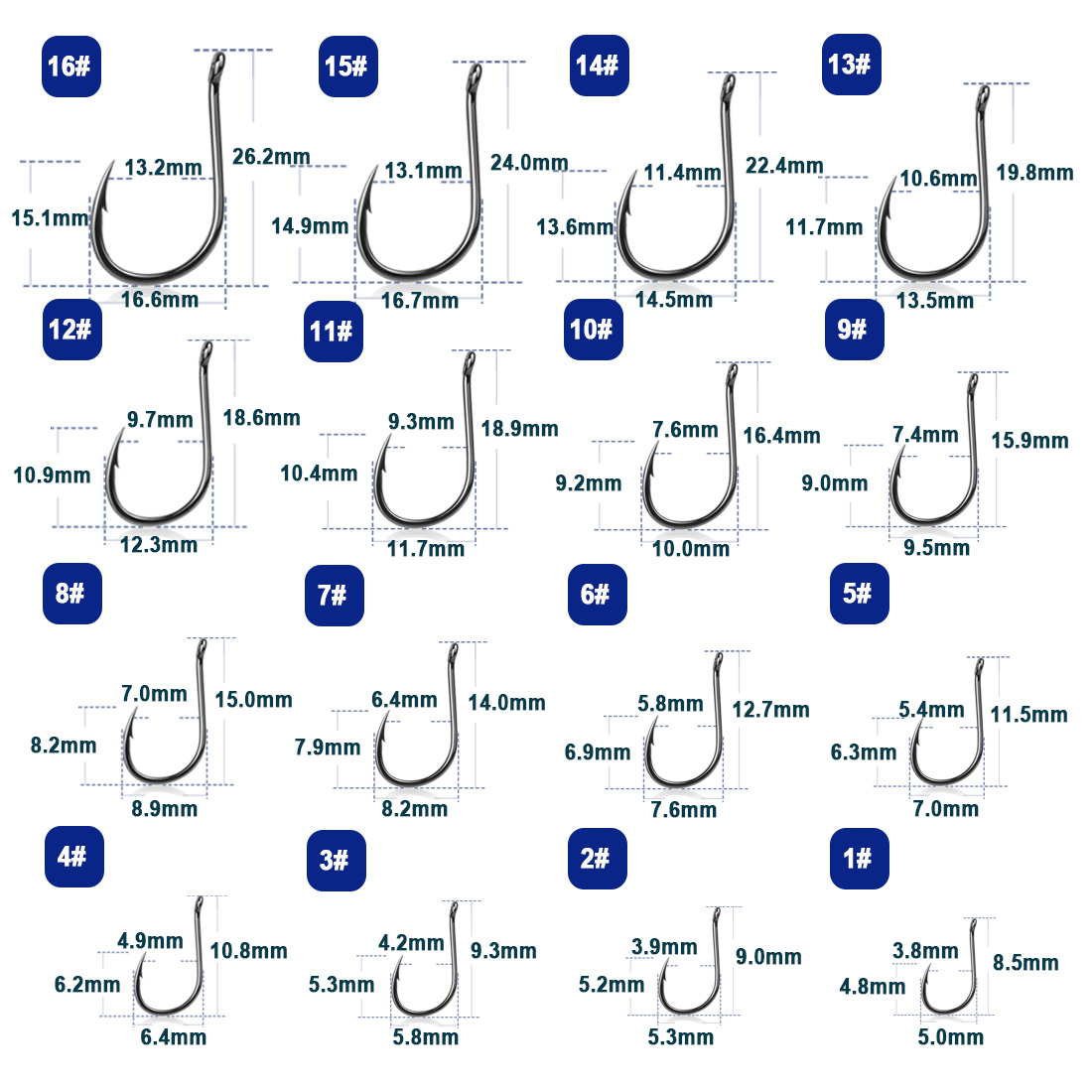 9KM Iseama Fishing Hooks 50~20 - огляд і ціна Fishing Hook Barbless